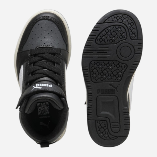 Дитячі демісезонні черевики для хлопчика Puma Rebound V6 Mid AC+ PS 39383229 29 (11UK) Чорні (4069156712607) - зображення 6