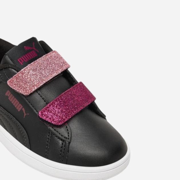 Дитячі кеди для дівчинки Puma Smash 3.0 L Glitter Velcro V PS 39560907 30 (11.5UK) Чорні (4069156882324) - зображення 6