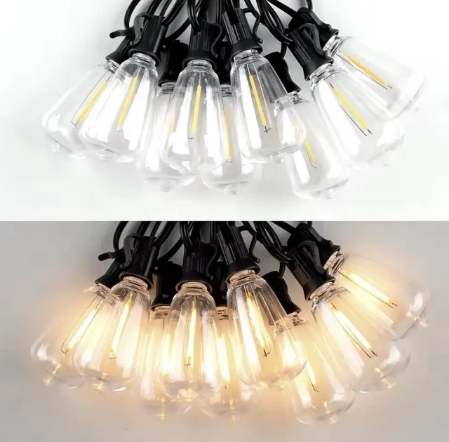 Ретро гірлянда для вуличного освітлення 7,6м 10 LED-лампочок - зображення 2