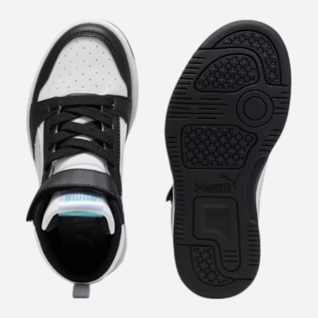 Дитячі демісезонні черевики для хлопчика Puma Rebound V6 Mid Space Belle AC+ PS P 40277002 28.5 (10.5UK) Чорні (4069156704022) - зображення 6