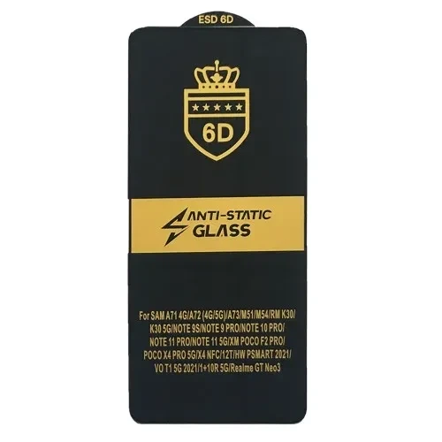 Захисне скло 6D Anti-static для Xiaomi Redmi Note 9S/Note 9 Pro/K30 чорне тех. уп. - Фото 1 Захисне скло 6D Anti-static для Xiaomi Redmi Note 9S/Note 9 Pro/K30 чорне тех. уп. - изображение 1