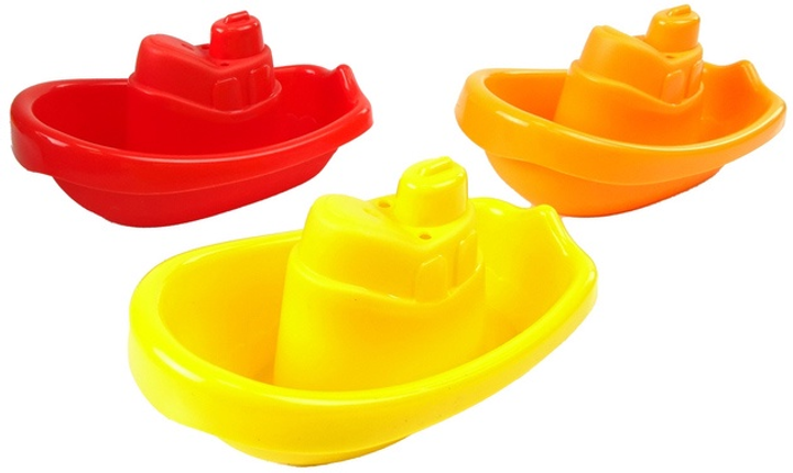 Piramidka-wiaderko edukacyjne do kąpieli Lean Toys z kubeczkami łódkami i sorterem 12236 (5904665999806) - obraz 5