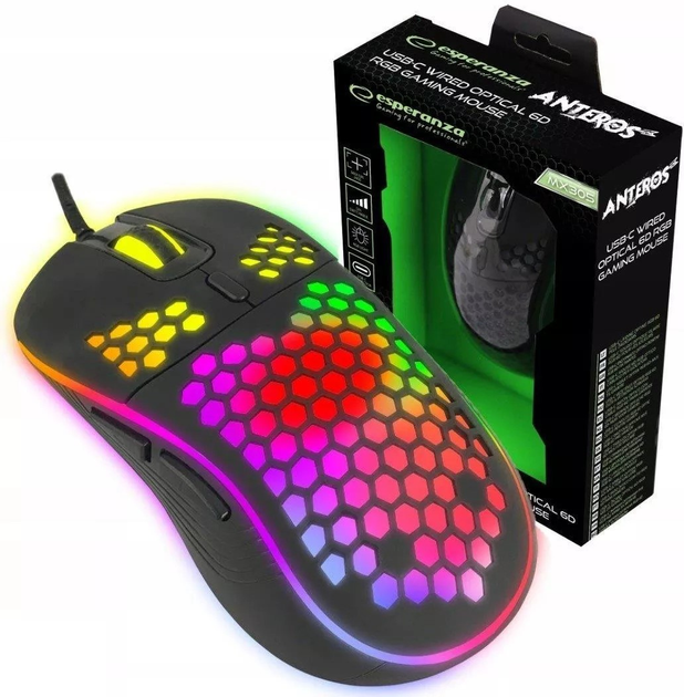 Mysz Esperanza MX305 Anteros USB Black (5901299938416) - obraz 4