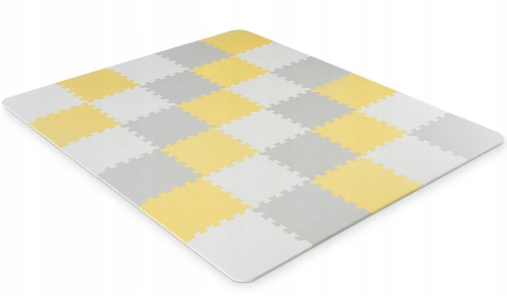 Mata piankowa puzzle KinderKraft Luno 150 x 180 cm 30 elementów Żółto-szara (5902533913602) - obraz 2
