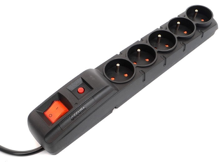 Мережевий фільтр Accura Premium Crown 1.5 м 5 розеток Black (ACC4015) - зображення 3