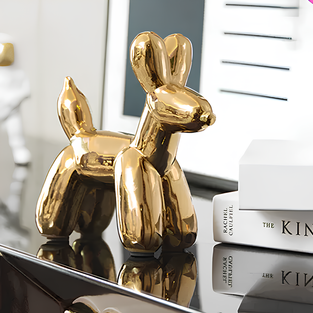 Статуэтка Собачка из шарика золотая 10х10х4 см. Jeff Koons - Фото 5 Статуэтка Собачка из шарика золотая 10х10х4 см. Jeff Koons - изображение 5