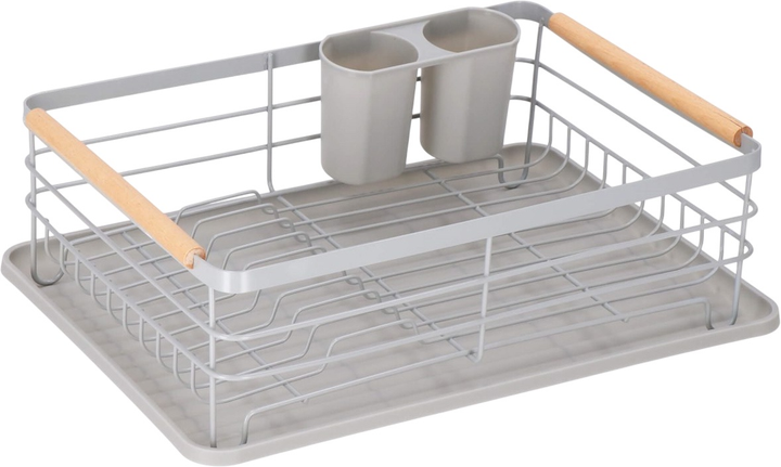 Сушарка для посуду Springos металева 42 x 31.5 x 14.5 см Сіро-коричнева (5907719473192) - зображення 1