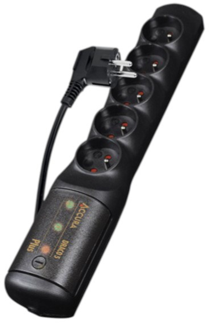 Мережевий фільтр Accura Premium Draco Plus 3 м 5 розеток Black (ACC4008) - зображення 1