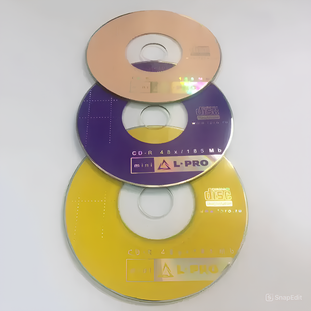 Диск CD-R mini L-Pro 185 Mb 48Х, упаковка Slim Box, спайка 5 упаковок по 1 диску - изображение 5