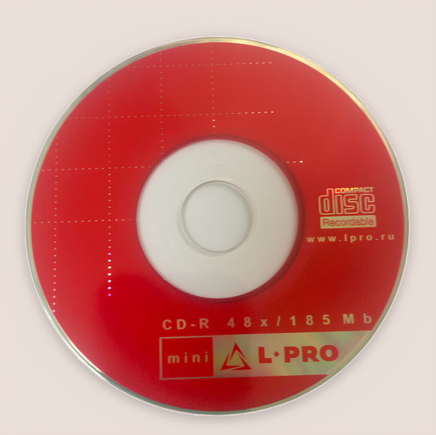 Диск CD-R mini L-Pro 185 Mb 48Х, упаковка Slim Box, спайка 5 упаковок по 1 диску - изображение 7