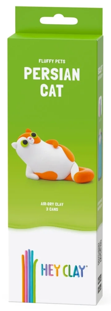 Masa plastyczna Hey Clay Puchate zwierzaki Kot perski HCL30113CEE (5908273000244) - obraz 1