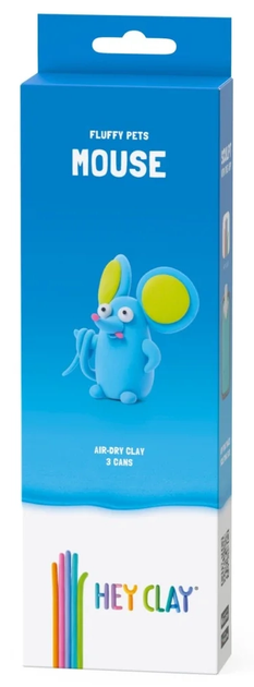 Пластична маса Hey Clay Пухнасті звірята Мишка HCL30116CEE (5908273000275) - зображення 1