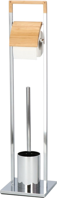 Stojak na papier toaletowy i szczotkę do Wc Springos 2w1 75.5 x 18.5 x 18.5 cm (5907719409870) - obraz 3