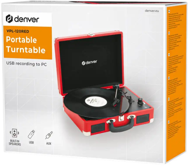 Gramofon Denver VPL-120R Red - obraz 3