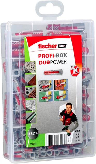 Дюбель Fischer Profi-Box DuoPower 132 шт. 538621 (4048962264937) - зображення 3