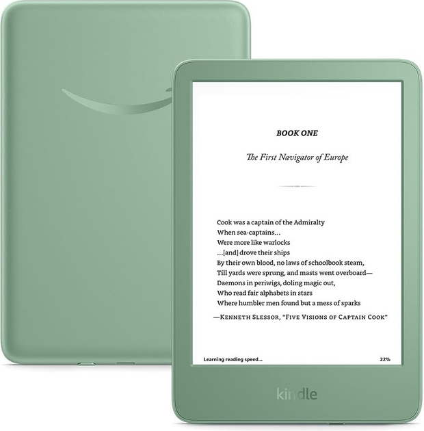 Czytnik e-bookówAmazon Kindle 16 GB 2024 (bez reklam) Matcha (B0DDZT2Z1L) - obraz 1