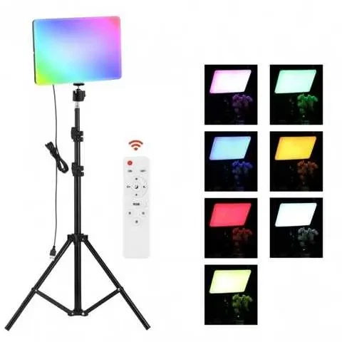 Светодиодная прямоугольная LED-лампа разноцветная RGB PM26 с пультом - изображение 4