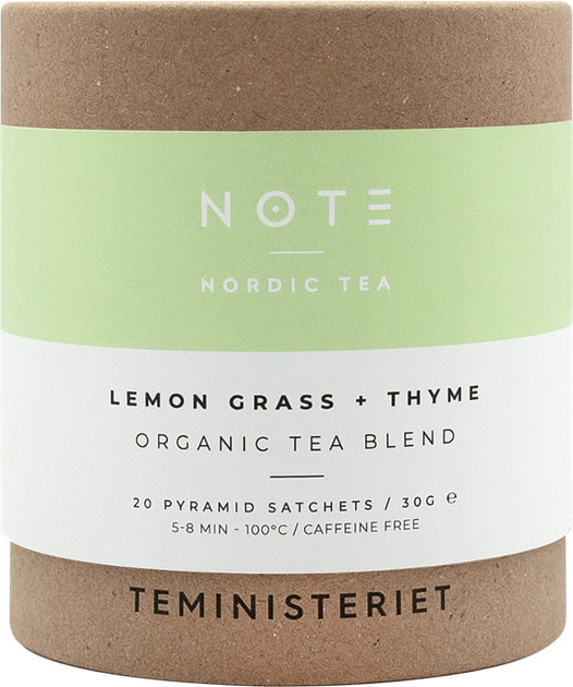 Herbata ziołowa Teministeriet Note Lemongrass Thyme Organic 20 szt (7340023004146) - obraz 1