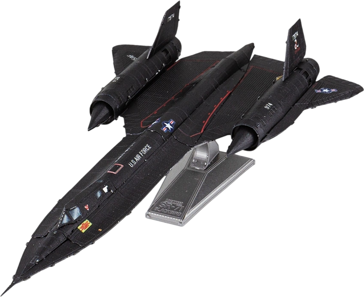 Конструктор 3D металлический Fascinations Metal Earth Самолет ВВС США Lockheed SR-71 Blackbird 45 деталей (ME1034_fascinations) - изображение 2