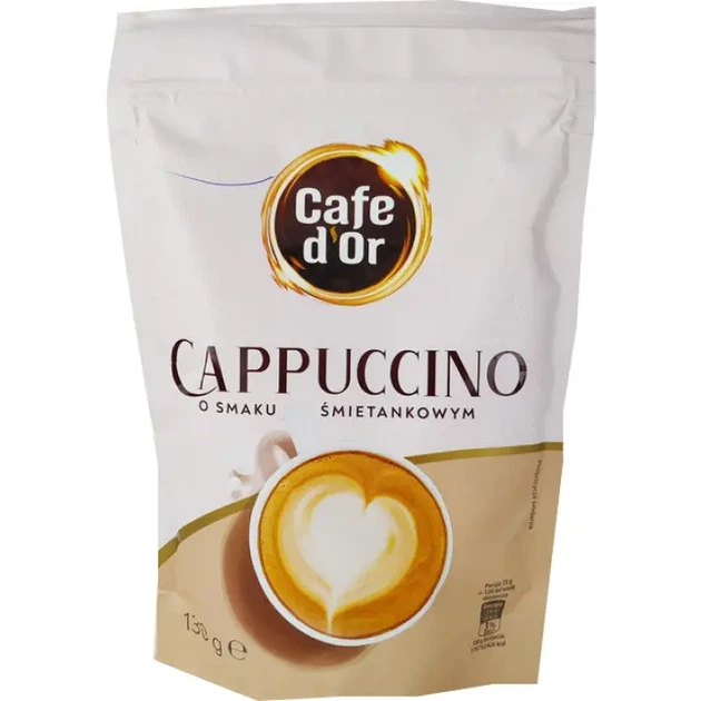 Капучино Cafe d'Or Cappuccino со сливочным вкусом 130 г - Фото 1 Капучино Cafe d'Or Cappuccino со сливочным вкусом 130 г - изображение 1