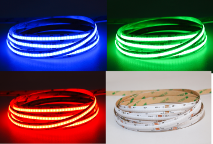 Професійна світлодіодна стрічка MW Lighting UQS COB RGB 14 Вт/м 24В 768LED CRI90 IP20 5м (5902135161289) - зображення 1