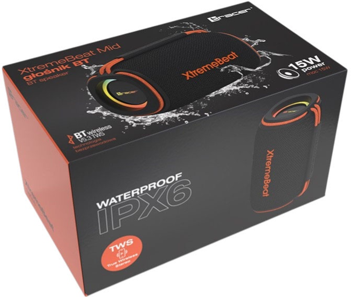 Głośnik przenośny Tracer XtremeBeat Mid TWS Bluetooth Black (5907512875193) - obraz 6