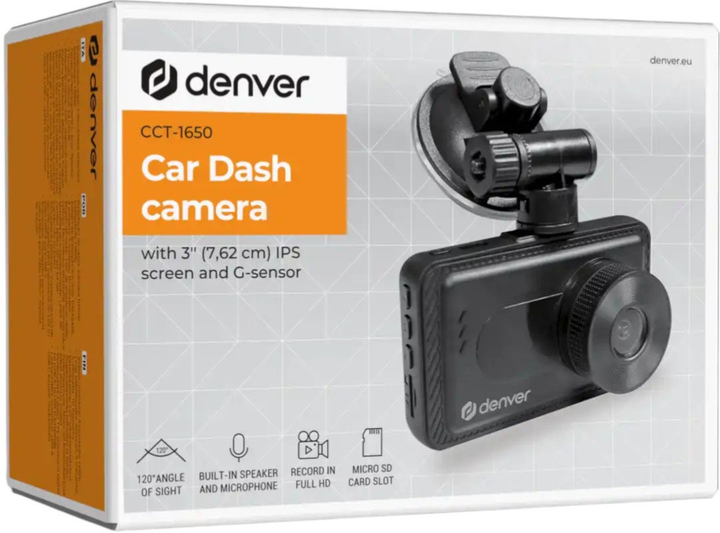 Wideorejestrator Denver CCT-1650 720P 3" IPS (5706751081514) - obraz 9