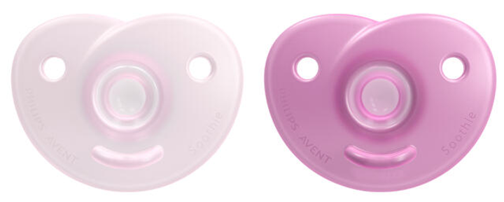 Smoczek Philips Avent Soothie 0-6m 2 szt Różowy SCF099/22 (8710103991625) - obraz 1
