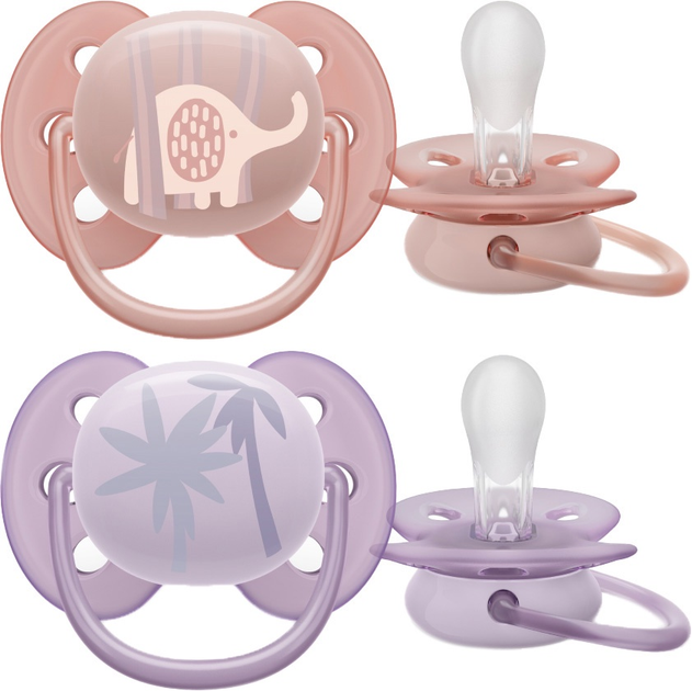 Smoczek ortodontyczny Philips AVENT Ultra Soft 0-6m 2 szt SCF091/09 (8720689016872) - obraz 2