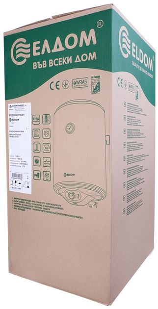 Водонагреватель Eldom Eureka 150 2x1.0 kW WV15046D - изображение 13