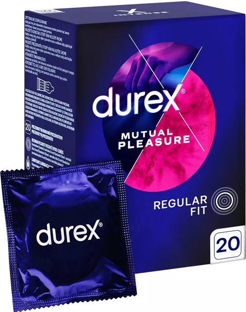 Презервативи Durex Mutual Pleasure з виступами та гелем Performa 20 шт (5900627117936) - зображення 1