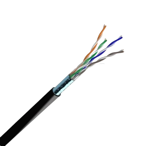 Кабель для внешних работ ЗЗКМ, F/UTP PE, CAT5e, 4х2х24 AWG, 305 м, Black - Фото 1 Кабель для внешних работ ЗЗКМ, F/UTP PE, CAT5e, 4х2х24 AWG, 305 м, Black - изображение 1