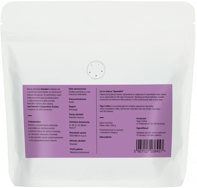 Kawa ziarnista Figa Coffee Kenia Inoi Kianderi 250 g (5907127038457) - obraz 2