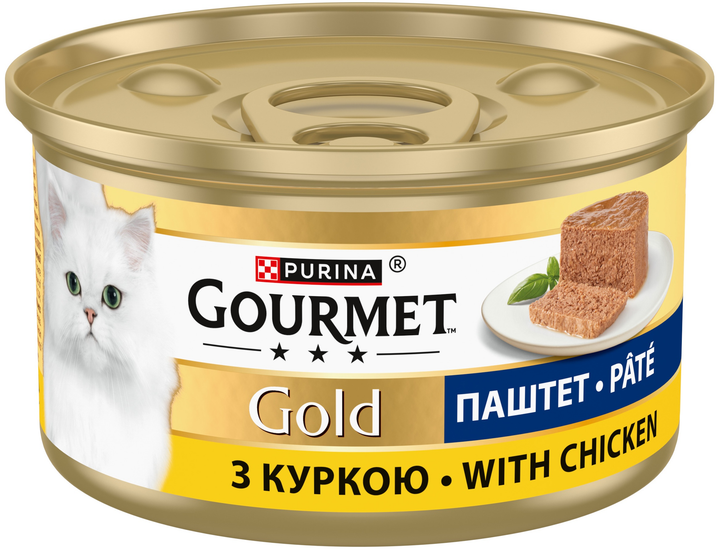 Упаковка вологого корму для кішок Purina Gourmet Gold Паштет з куркою 24 шт по 85 г (7613031381500) - зображення 3