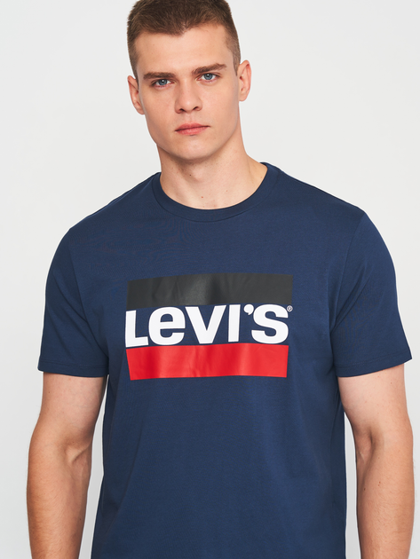 Koszulka męska bawełniana Levi's Sportswear Logo 39636-0003 XL Granatowa (5400537536310) - obraz 4