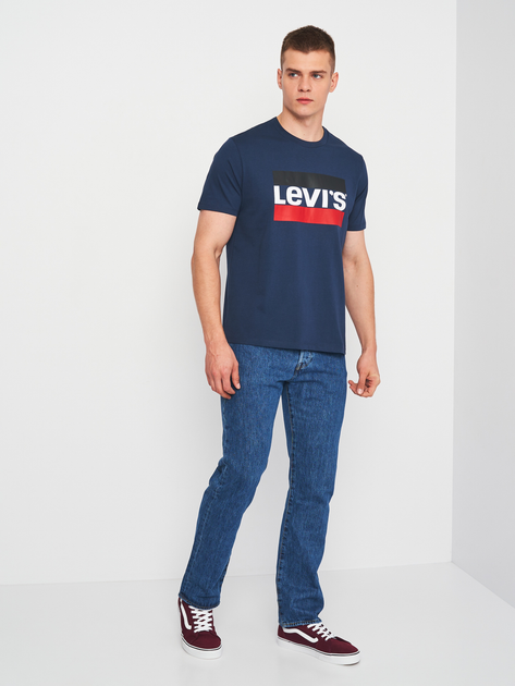 Koszulka męska bawełniana Levi's Sportswear Logo 39636-0003 2XL Granatowa (5400537536327) - obraz 3