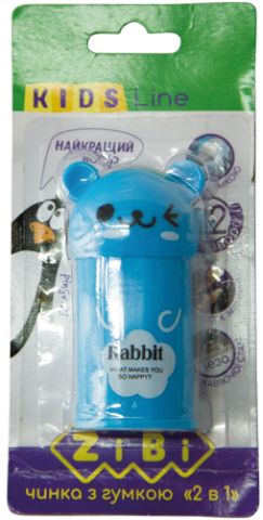Чинка пластик. ZiBi 5594-1 ТВАРИНКИ, 2 отв. з контейнером /ZB.5594-1/ - изображение 2