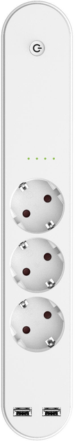 Listwa zasilająca Denver 3in1 + 2x USB 1.5 m White (SHP-310U) - obraz 2