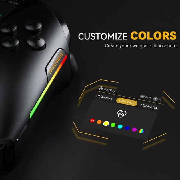 Геймпад Manba One V2 Wireless Controller Black с дисплеем и RGB подсветкой - изображение 4