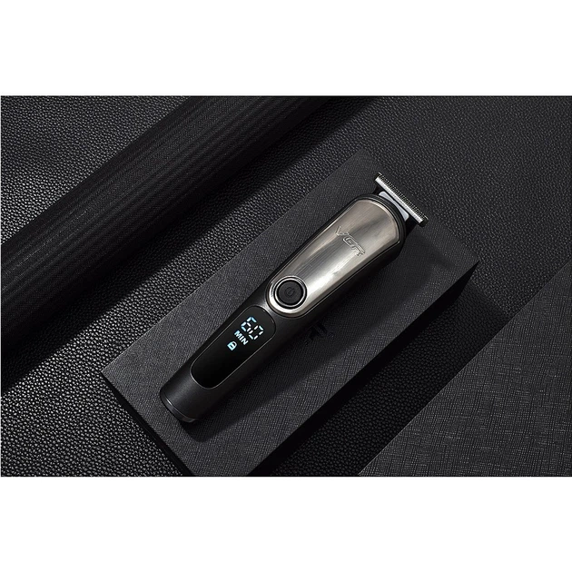 Акумуляторний триммер для стрижки бороди та вусів з USB та LED-дисплеєм VGR V-105 Pro Чорний + Масло для змащення лез - изображение 8