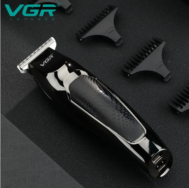 Машинка тример для стрижки волосся бороди бодігpуммер MicroUSB VGR V-030 Professional - изображение 2
