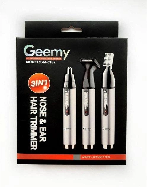 Акумуляторний триммер для видалення волосся бороди носа та вух 3в1 Geemy GM-3107 Pro - изображение 13
