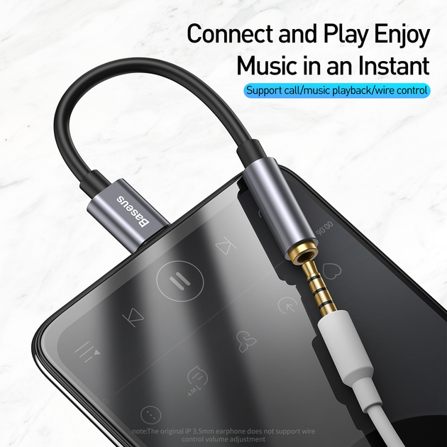 Adapter AUX Baseus L54 Type-C do 3.5 mm Grey (CATL54-0G) - obraz 8