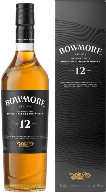 Виски Bowmore 12 лет выдержки 0.7 л 40% в подарочной упаковке