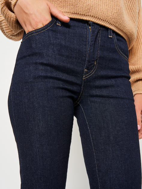 Jeansy slim fit damskie z wysokim stanem Levi's 18883-0227 27-30 Granatowe - obraz 4