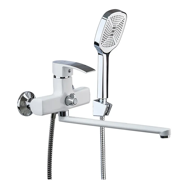 Смеситель для ванной Mixxus Magnum 006 (Euro) White-Chrome (MI6202) - Фото 1 Смеситель для ванной Mixxus Magnum 006 (Euro) White-Chrome (MI6202) - изображение 1
