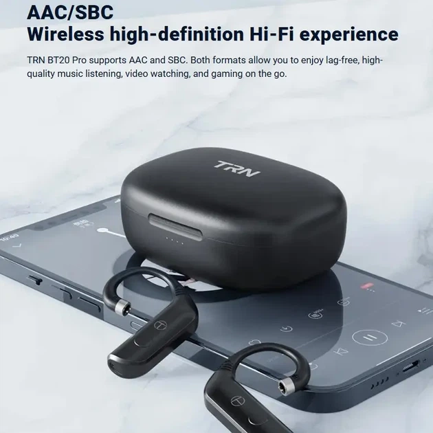 TRN BT20 Pro (MMCX) - модули, заушины BT5.3/AAC/SBC/50 часов звука - изображение 4