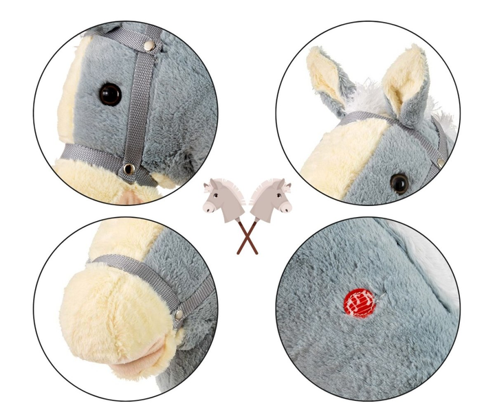 Koń na kiju Milly Mally Hobby Grey (5901761127355) - obraz 7