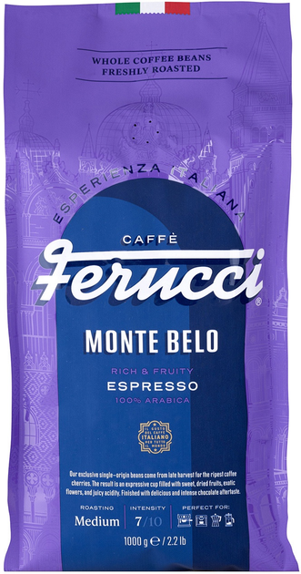 Kawa ziarnista Ferucci Monte Belo Espresso 1 kg (5905215161452) - obraz 1