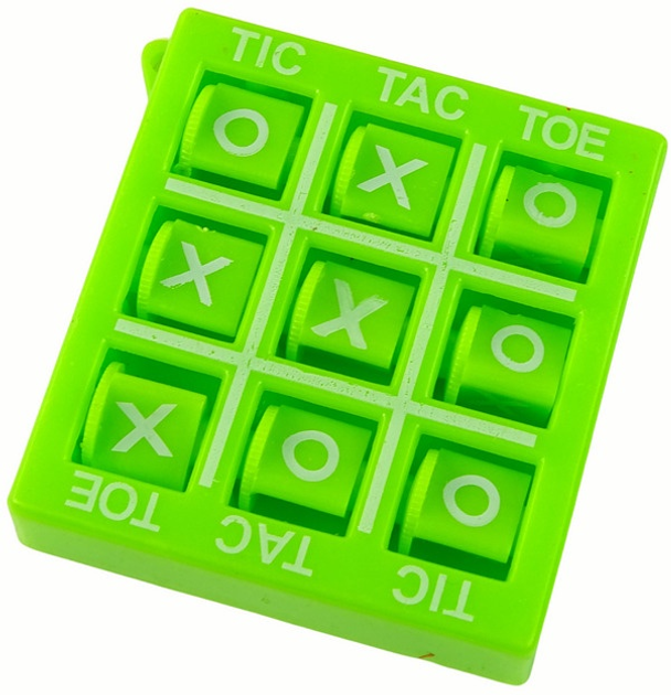 Gra planszowa Lean Toys Kółko i krzyżyk Zielona 4.5 cm (5905679075470) - obraz 1